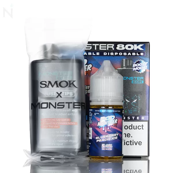 SMOK x Pod Monster 80K Puffs Refillable Disposable - Peach Ice - Image 2