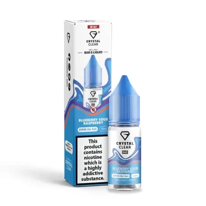 CRYSTAL CLEAR BLUEBERRY SOUR RASPBERRY 10ML NIC SALT E-LIQUID