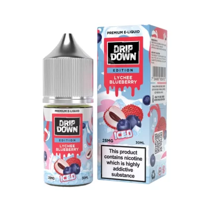 DRIP DOWN EDITION NIC SALT – LYCHEE BLUEBERRY ICE – 30ML (25MG-50MG) - Vape Product, Vape Product