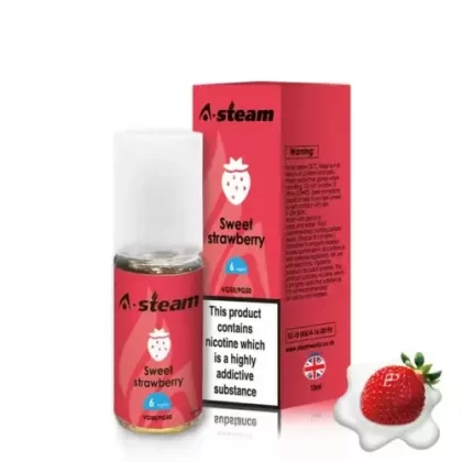 Sweet Strawberry A-Steam 10ml Premium Vape Juice – Pack of 10 Bottles