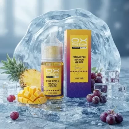 OX PASSION PINEAPPLE MANGO GRAPE FREEZE SALT ELIQUID - Elegantvapestore