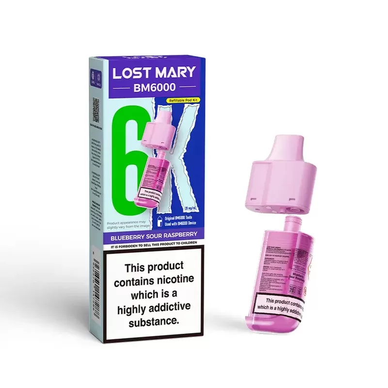 Lost Mary BM6000 Prefilled Pod Blueberry Sour Raspberry - Vape Store