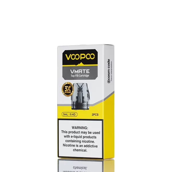 VooPoo Vmate Max Replacement Pods - 0.4 Ohm RDL, 0.7 Ohm MTL (E0EA6A) - Image 3