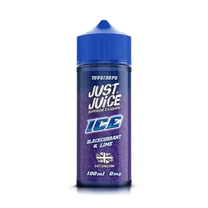 Blackcurrant & Lime 100ml E-Liquid Shortfill by Just Juice Ice - Vapestreams Co