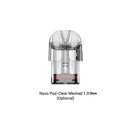 SMOK Novo Replacement Clear Pod Cartridge 3ml (3pcs/pack) - Resistance#Meshed 0.6ohm>Meshed 0.8ohm>Meshed 1.0ohm