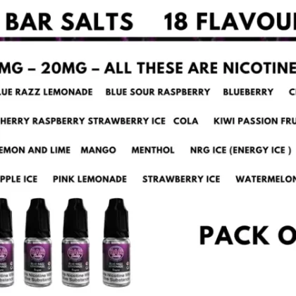Vampire Vape Bar Salts 18 Flavours 5mg/10mg/20mg Pack of 5