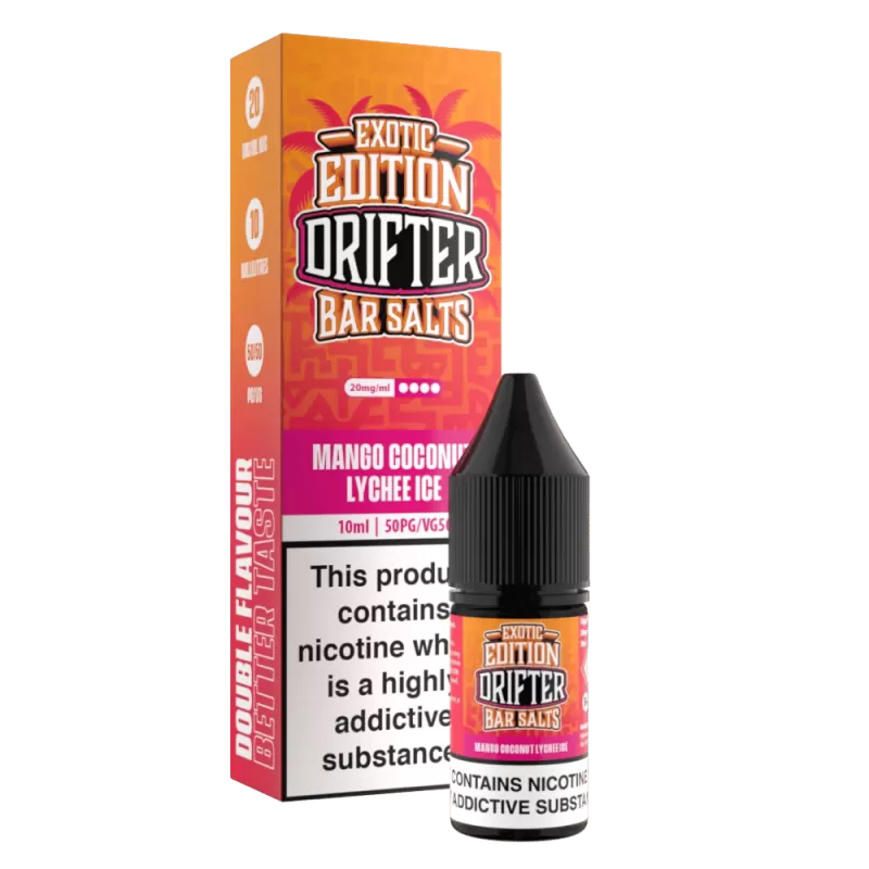 Drifter Bar Salts Exotic Edition Mango Coconut Lychee Ice Nic Salt - 10mg