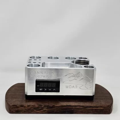 Moab Wireless Enail Station by Cannabis Hardware - Add Accessories?#None>Add Mercury Flower Diffuser Mesh Screen>Add O’Connell Woodworks Wireless TKO + Adapter + Handle + 3 Bags 3mm Ruby