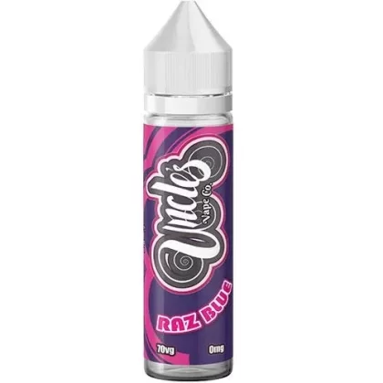 RAZ BLUE E LIQUID BY UNCLES VAPE CO 50ML 70VG