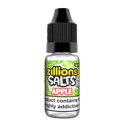 Zillions Salts Apple Nic Salt Vape Juice - 10 Pack - Strength 20mg