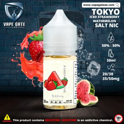 Tokyo E juice Iced Strawberry Watermelon Saltnic 30ml - 30 mg / 30 ml