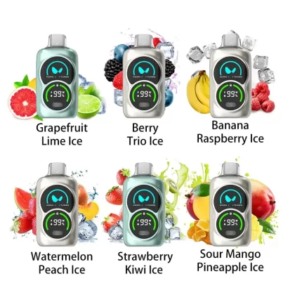 Waka PA 25000 Puffs Disposable Vape – Premium Long-Lasting Vaping Experience 25K - Banana Ice, Blue Razz Blackberry
