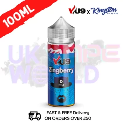 Zingberry Shortfill Juice 100ML Eliquid – VU9 x Kingston