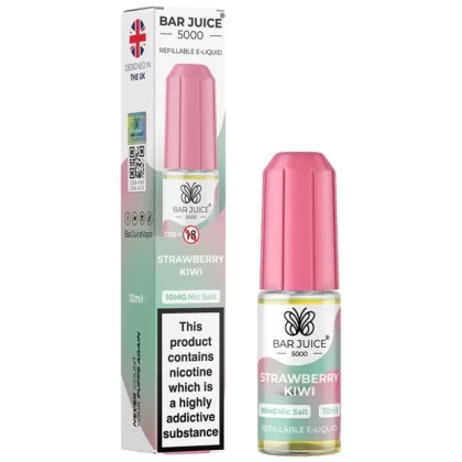 Strawberry Kiwi Nic Salt E-Liquid by Bar Juice 5000 (10ml) - 20mg