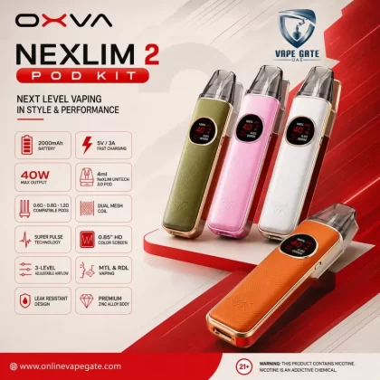 OXVA Nexlim 2 Pod Kit - Mocha Brown Leather - Onlinevapegate