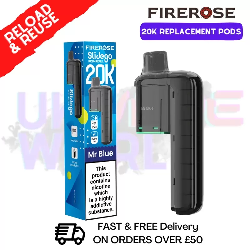 Mr Blue Firerose SlideGo 20K Replacement Pods