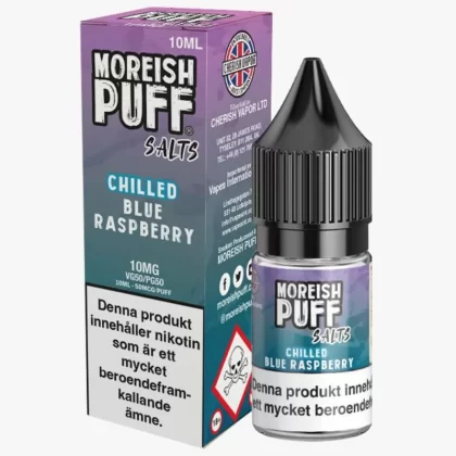 Moreish Puff – Blue Raspberry Nicosalt 10mg 10ml – E juice med nikotin - E Ciggbutiken Se