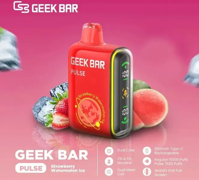 GEEK BAR PULSE DISPOSABLE VAPES (15,000 PUFFS) - 50 mg / Kiwi Passionfruit - Image 3