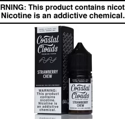 Strawberry Chew by Coastal Clouds Salt 30ML - Vape Product, Vape Product