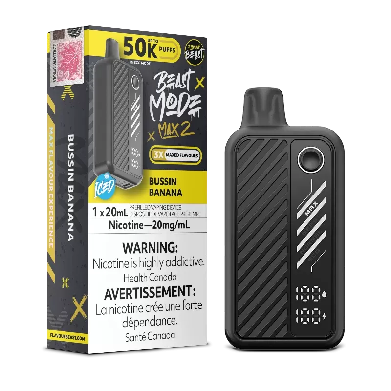 Beast Mode Max 2 50K Bussin Banana Iced By Flavour Beast