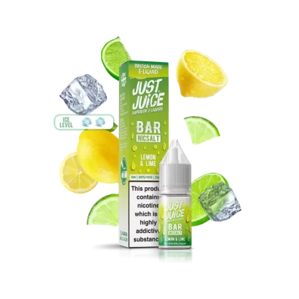 Just Juice Bar Lemon & Lime 10ml Nic Salt – Zesty, Crisp, Smooth