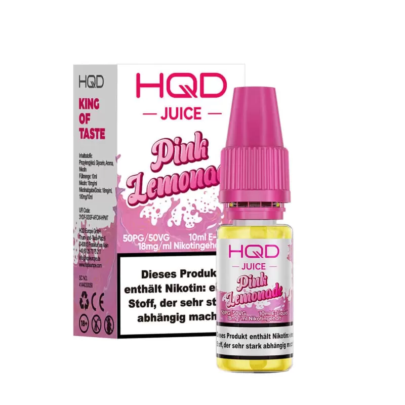 HQD Juice Liquid – Pink Lemonade – 18 mg/ml Nikotin - HQD Juice / 18mg/ml - Image 3
