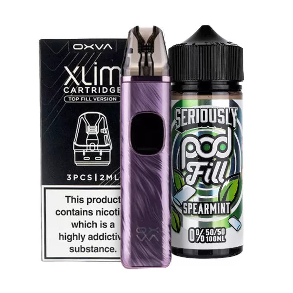 OXVA Xlim Pro 2 Nicotine Free Bundle - Platinum Grey / 1.2ohm - Image 2