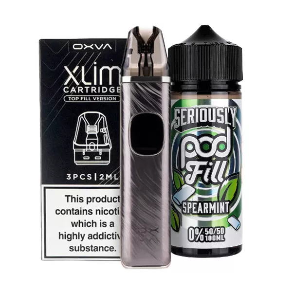 OXVA Xlim Pro 2 Nicotine Free Bundle - Platinum Grey / 1.2ohm - Image 3