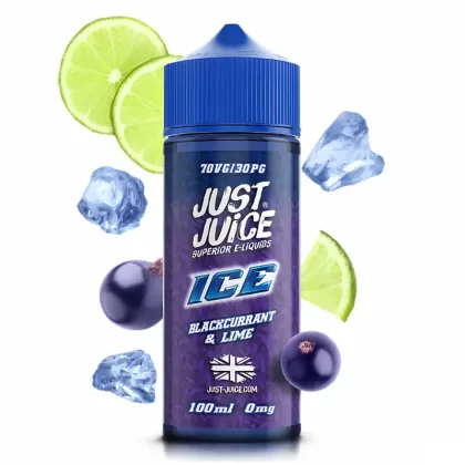 Just Juice Blackcurrant & Lime 100ml Vape Juice - Size#0 Nic Shots>1 x 18mg Nic Shots>2 x 18mg Nic Shots