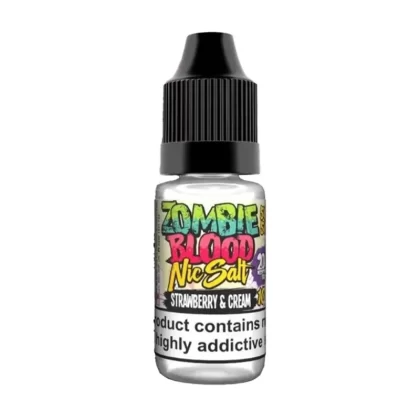 Zombie Blood Strawberry & Cream Nic Salt Vape Juice - 10 Pack - Strength 20mg