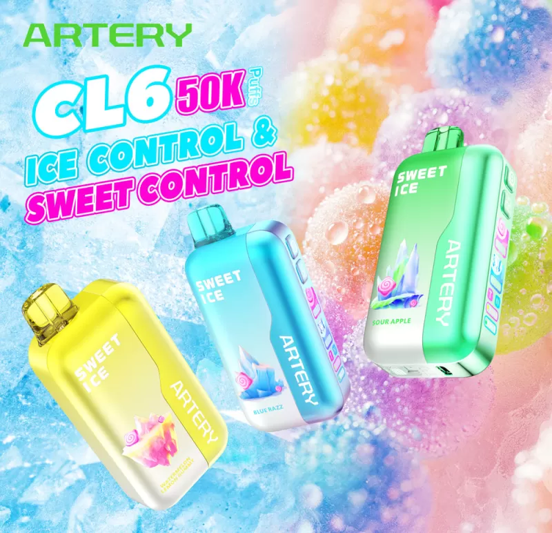 ARTERY CL6 Sweet & Ice Control Disposable Device - 50000 Puffs - Strawberry Banana - Image 2