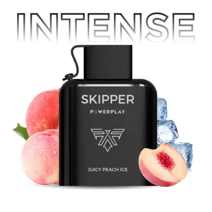 Skipper Powerplay Intense – Juicy Peach Ice Disposable Pod (16000 Puff) (50Mg)