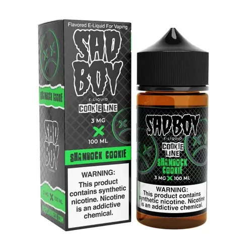 SadBoy CookieLine Shamrock Cookie Synthetic Nicotine 100ml E-Juice