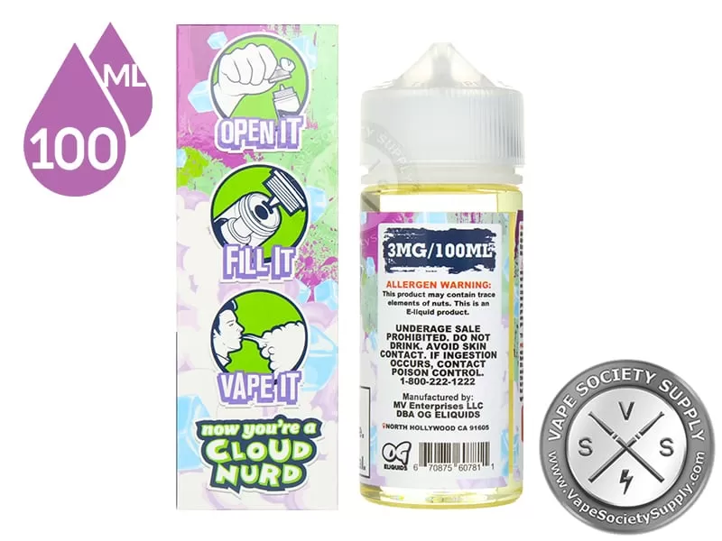 Grape Apple Iced by Cloud Nurdz 100ml - Vape Product, Vape Product (E1329D) - Image 3