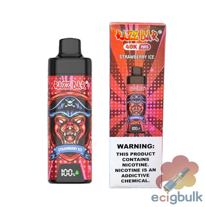 Razz Bar NEW 40000 Disposable Vape β 40K Puffs LED Screen Rechargeable - Image 2