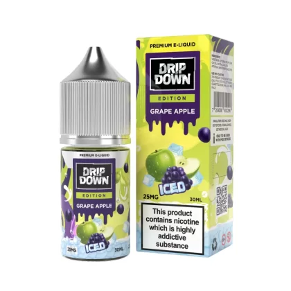DRIP DOWN EDITION NIC SALT – GRAPE APPLE ICE – 30ML (25MG-50MG) - Vape Product, Vape Product