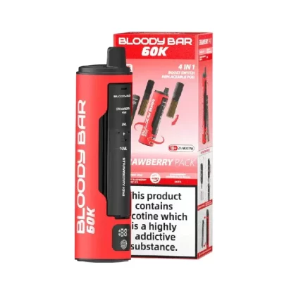 Bloody Bar 60K Prefilled Pod Kit Strawberry Pack - Nicotine Strength#20mg (6F81DF) (6F81DF)