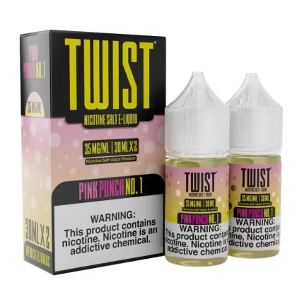 Twist e-Liquids Salt Pink Punch No 1 eJuice - 60mL (2x30mL); Vape Product, Vape Product; Twist eLiquids (2EFB1F)