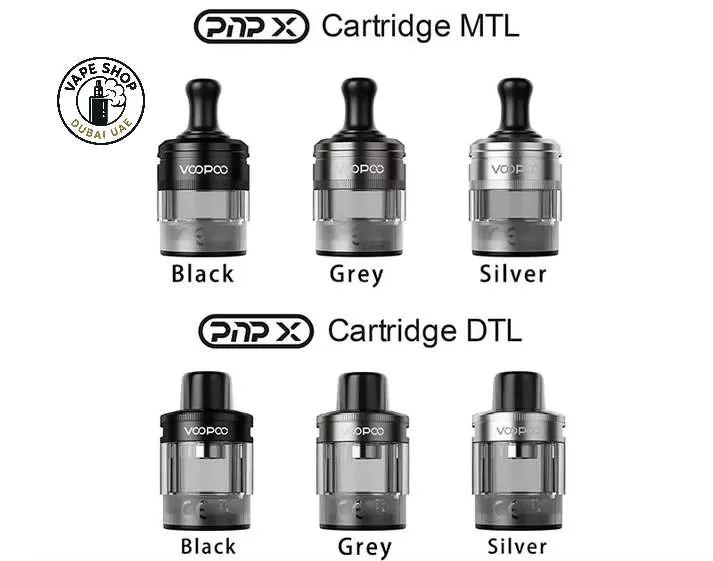 VOOPOO PnP X Pod Cartridges 5ml In Dubai - DTL- Black, DTL- Grey (214F57) - Image 2