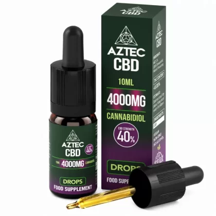 Aztec CBD Oil Drops 40% 4000mg – Extra Strong 10ml CBD Oil UK - Spearmint