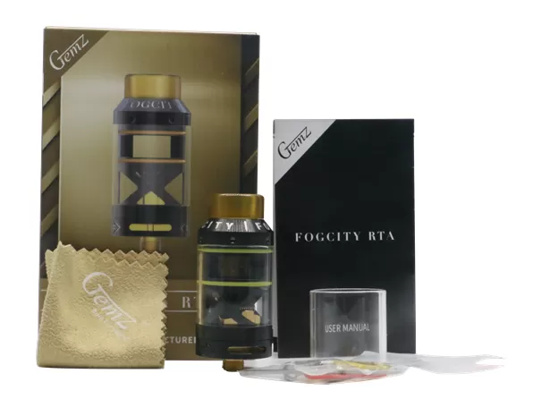 Gemz Fogcity RTA Tank Atomizer 3ML - Gold - Image 2