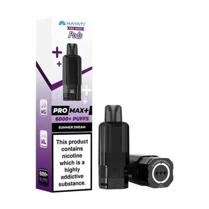 Hayati Pro Max Plus 6000 Prefilled Pods - Flavour#Summer Dream>Hubba Bubba>Mr Blue>Pineapple Ice>Strawberry Kiwi>Triple Mango>Watermelon Ice>Fizzy Cherry>Juicy Peach>Banana Ice>Blackberry Ra