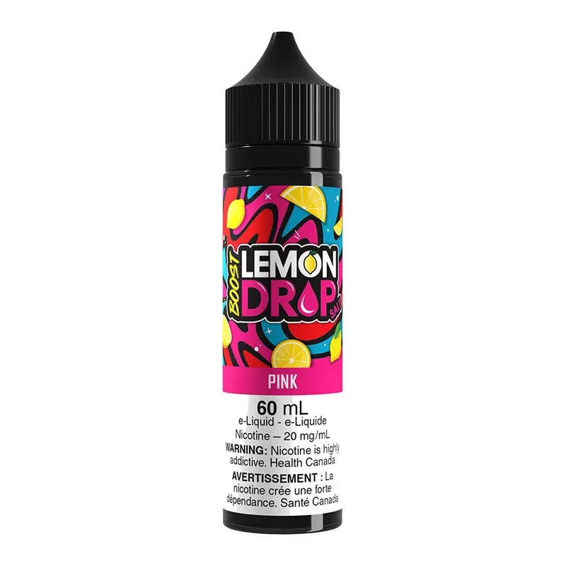 Lemon Drop Boost Salt Nic E-Liquid – Pink 60ml