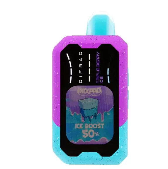 Rifbar Mixpro 40K Rechargeable Disposable Vape (40,000 Puffs) - Blackberry Mint / 50 mg - Image 2
