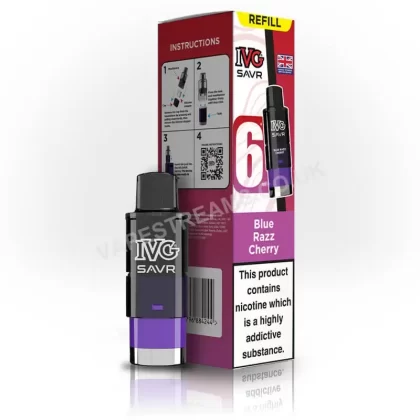 IVG SAVR Blue Razz Cherry Prefilled Pod - Vapestreams Co