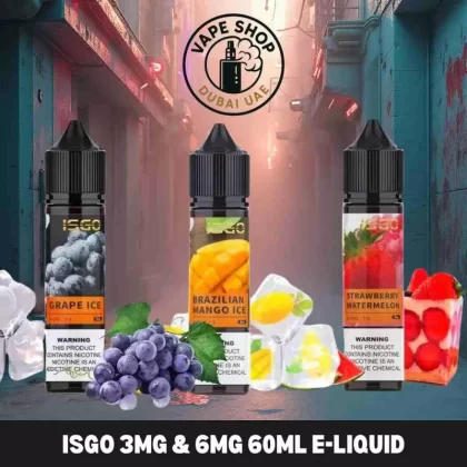 Isgo 3mg & 6mg 60ml E-Liquid In Dubai