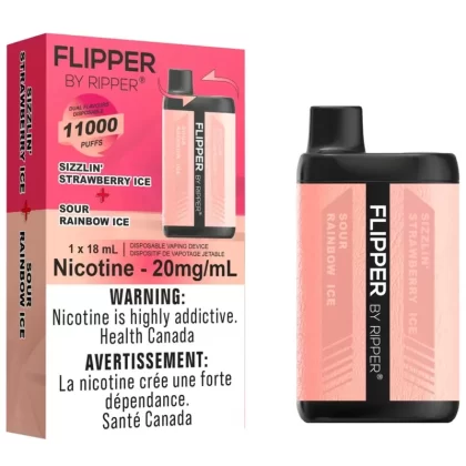Flipper by Ripper 11K Disposable Vape – Sour Rainbow Ice & Sizzlin’ Strawberry Ice
