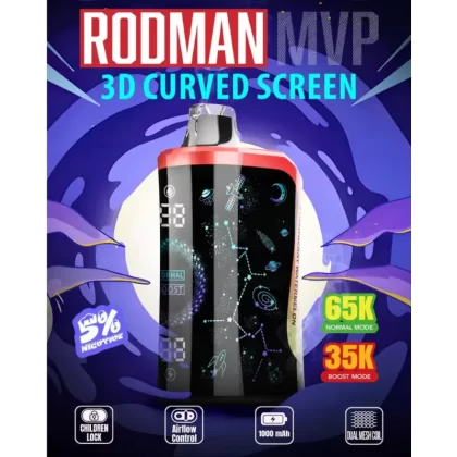 Rodman MVP 65k Puff Disposable Vape - Clear, Grape Slush (E702FB)