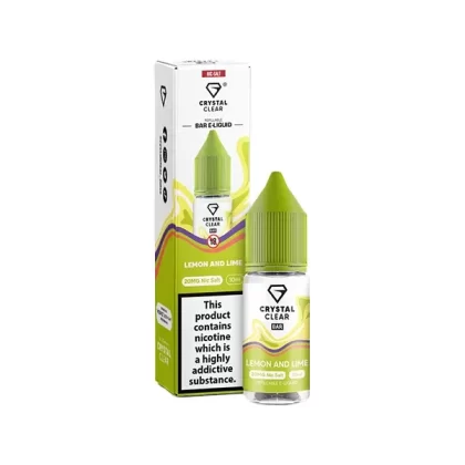Crystal Clear Bar Salt Lemon and Lime E Liquid 10ml - Nicotine Strength#20mg>10mg