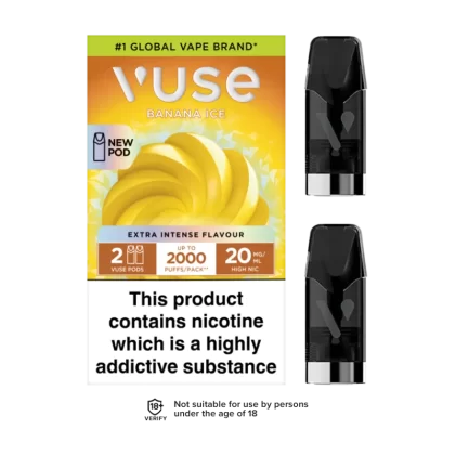 Banana Ice Vuse Pro Pods - 20mg - Vape Product (F29BC2)